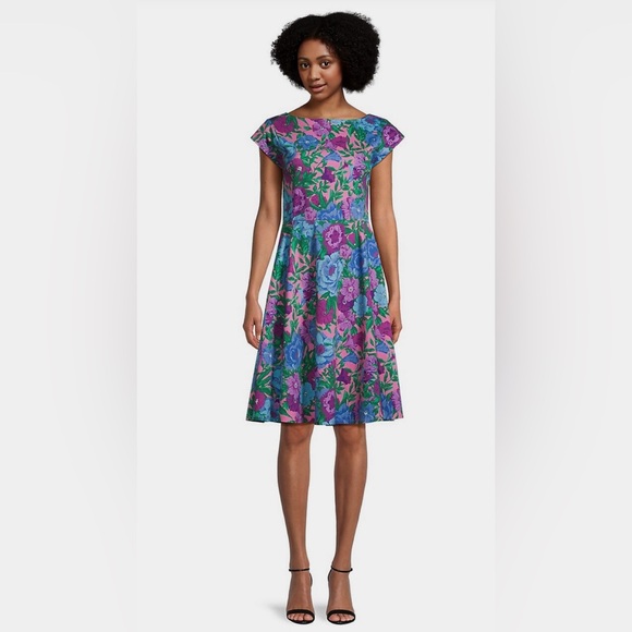 Weekend Max Mara Jesone Floral Crepe de Chine Dress - Picture 1 of 7